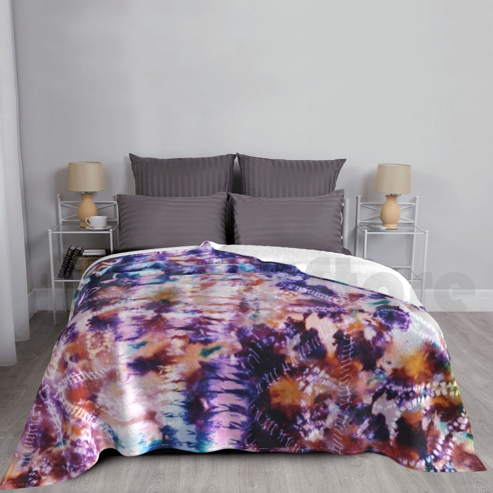 Shibori Tie Dye - Tie-Dye Shibori Seascapes Blanket Fashion Custom