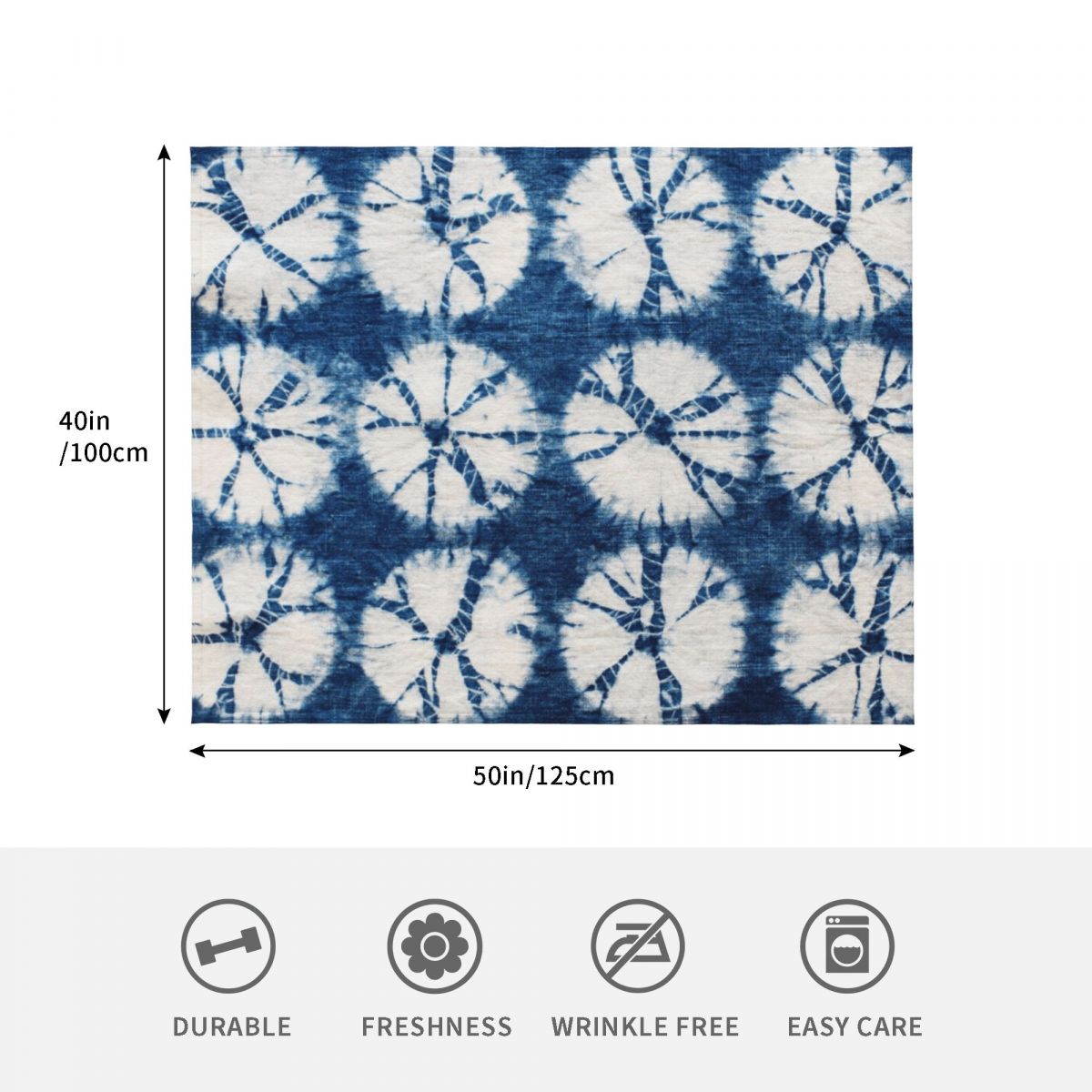 Shibori Circles, Indigo, Tie D - огляд і ціна Shibori Tie Dye