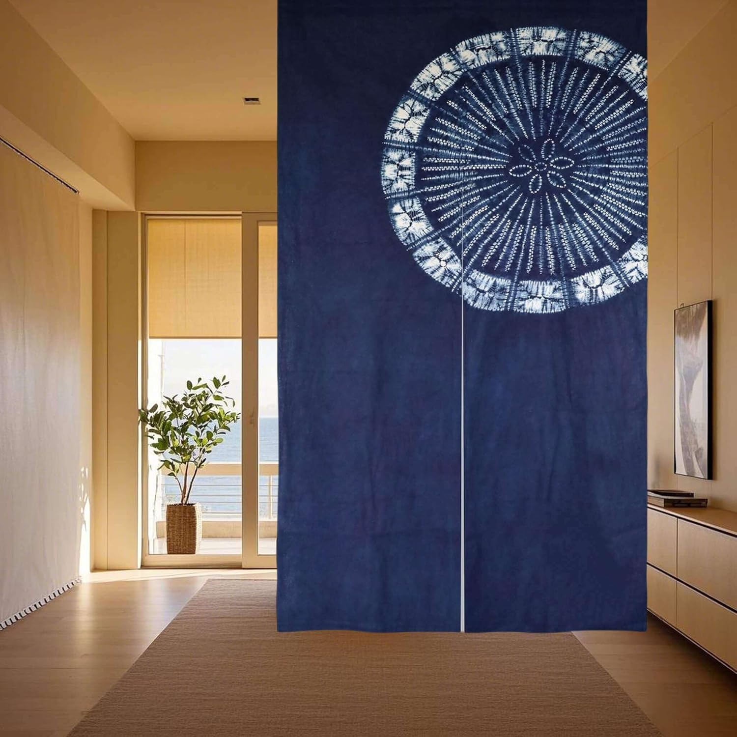 Hand Dyed Japanese  Curtain/Sh - огляд і ціна Shibori Tie Dye