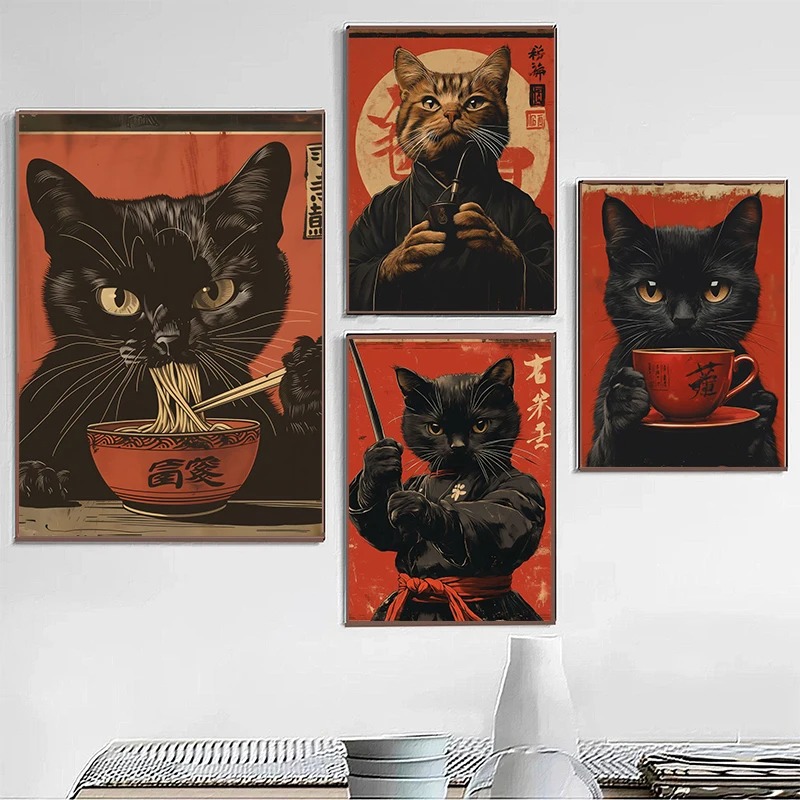 Japanese Edo Style Black Cat E - огляд і ціна Japanese Eating Lifestyle