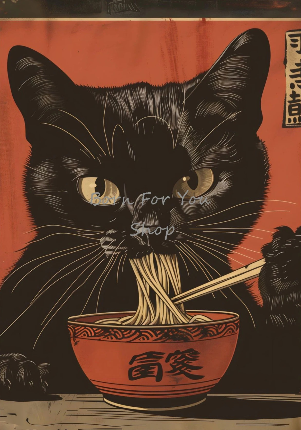 Japanese Edo Style Black Cat E - огляд і ціна Japanese Eating Lifestyle